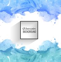 Abstract blue splash watercolor background vector