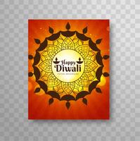 Modern Happy Diwali brochure  vector