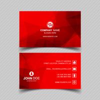 Modern red business card template design vector