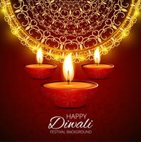 Abstract shiny beautiful diwali background vector