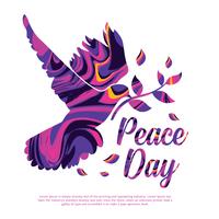 Diseño del vector día de la paz