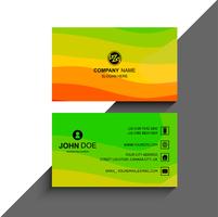 Abstract colorful business card template design vector