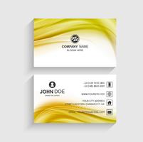 Abstract stylish wave business card template design vector