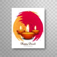 Diseño moderno moderno hermoso colorido diwali folleto vector