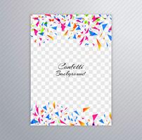 Abstract confetti colorful brochure template design vector