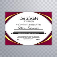 Certificate of Appreciation template with wave design vector