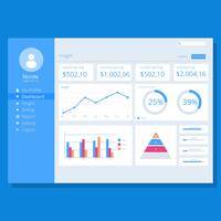 Chart UI Kit Website Template vector