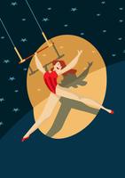 Trapeze Artist Illustration vector