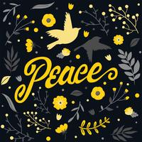 Peace Lettering Vector Design