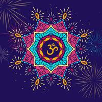 Dibujado a mano de fondo diwali vector