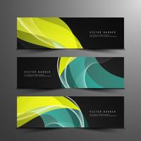 Conjunto de banners moderno abstracto vector