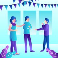 Parties And Gatherings Illustration vector