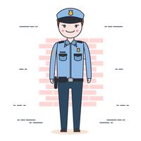 Vector de oficial de policia