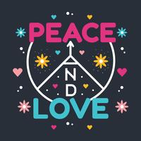 Peace And Love Vector