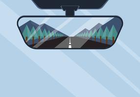 Rear View Mirror Vector Illustration