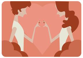 Girls Hands Love Sign Vector