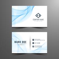 Abstract stylish wavy business card design vector
