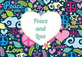 Fondo de paz y amor vector