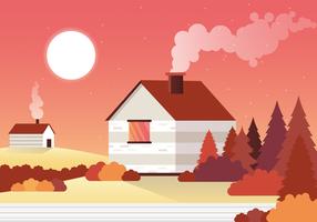 Vector hermoso paisaje ilustración