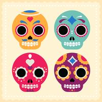 Vector ilustración de máscara de calavera mexicana