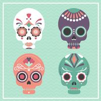 Vector ilustración de máscara de calavera mexicana