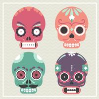 Vector ilustración de máscara de calavera mexicana