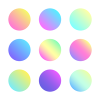 Soft Holographic Gradient Swatches vector
