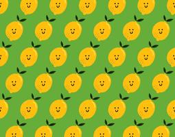 happy lemon pattern vector