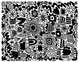 abstract flower pattern vector