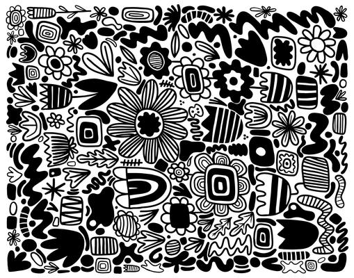 abstract flower pattern