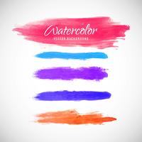 Abstract colorful watercolor stroke background vector