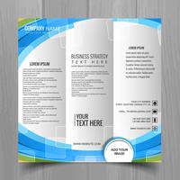 Abstract wavy business brochure template design vector