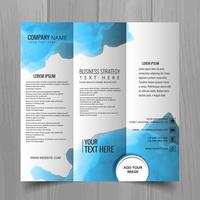 Abstract wavy business brochure template design vector