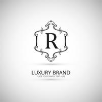 Luxury brand shiny floral design vector