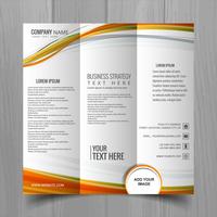 Abstract wavy business brochure template design vector