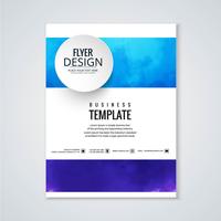 Abstract colorful watercolor brochure template design vector