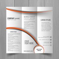 Abstract wavy business brochure template design vector