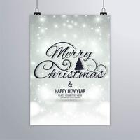 Merry Christmas greeting card colorful background vector