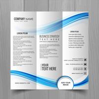 Abstract wavy business brochure template design vector