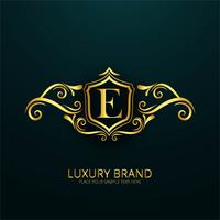 Luxury brand shiny floral design vector