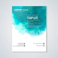 Abstract colorful watercolor brochure template design vector