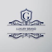 Luxury brand shiny floral design vector