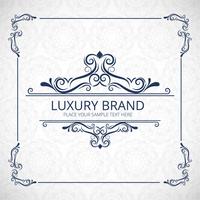 Luxury brand shiny floral design vector