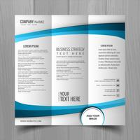 Abstract wavy business brochure template design vector