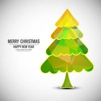 Merry Christmas greeting card colorful background vector