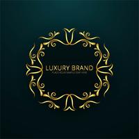 Luxury brand shiny floral design vector