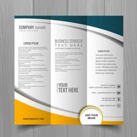 Abstract wavy business brochure template design vector