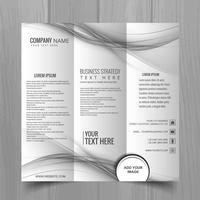 Abstract wavy business brochure template design vector