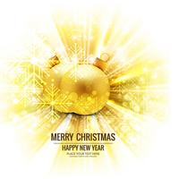 Merry Christmas greeting card colorful background vector