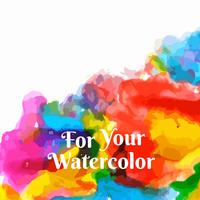 Abstract colorful watercolor stroke background vector